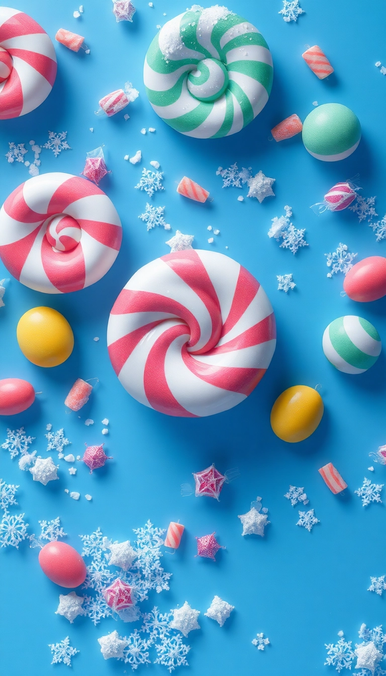 iPhone AI Mixed Candies Close Up Luxury Wallpaper Royalty-Free Stock Image